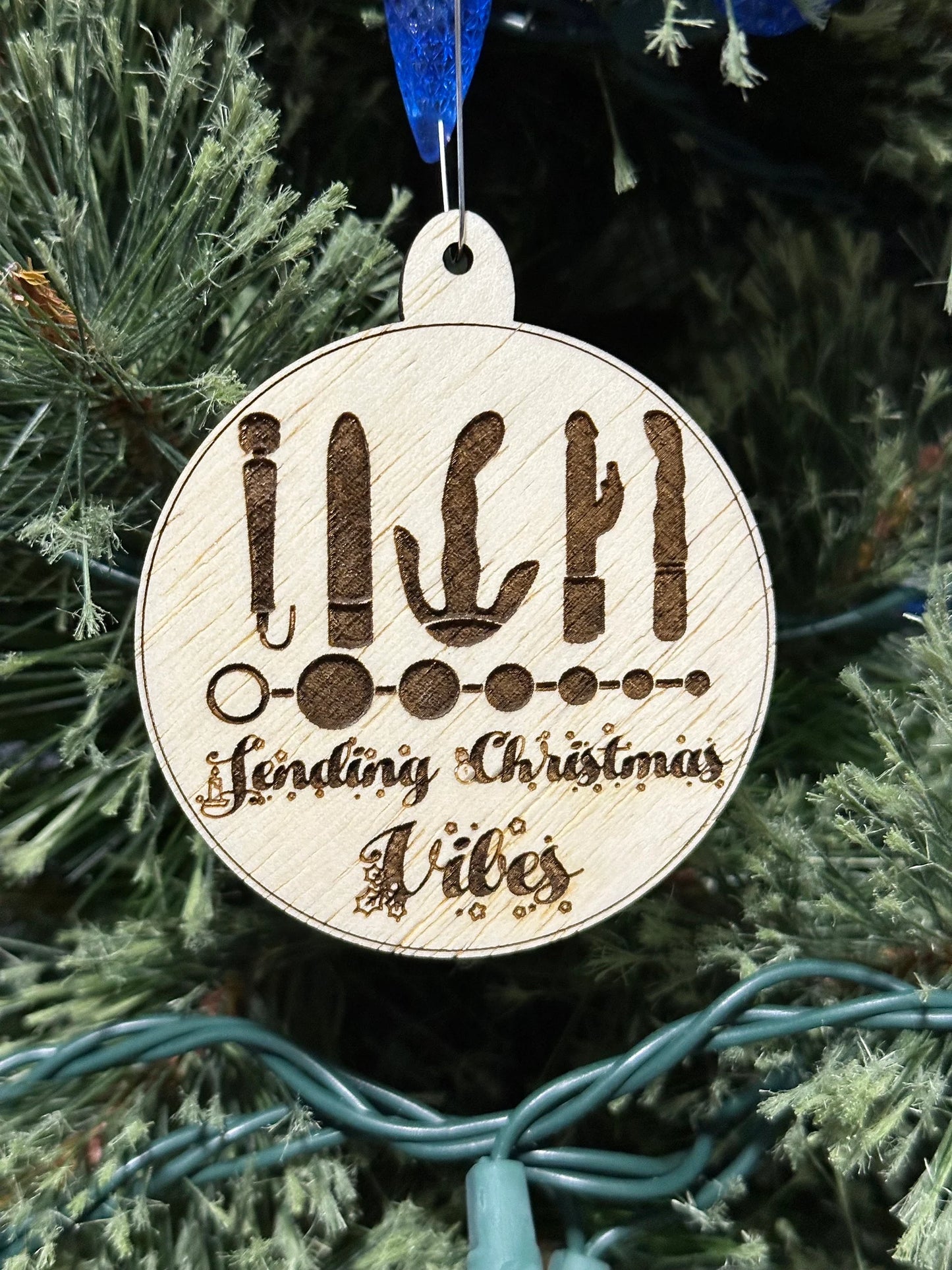 Sending Christmas Vibes (NSFW MATURE Vibrator/Dildo) funny ornament