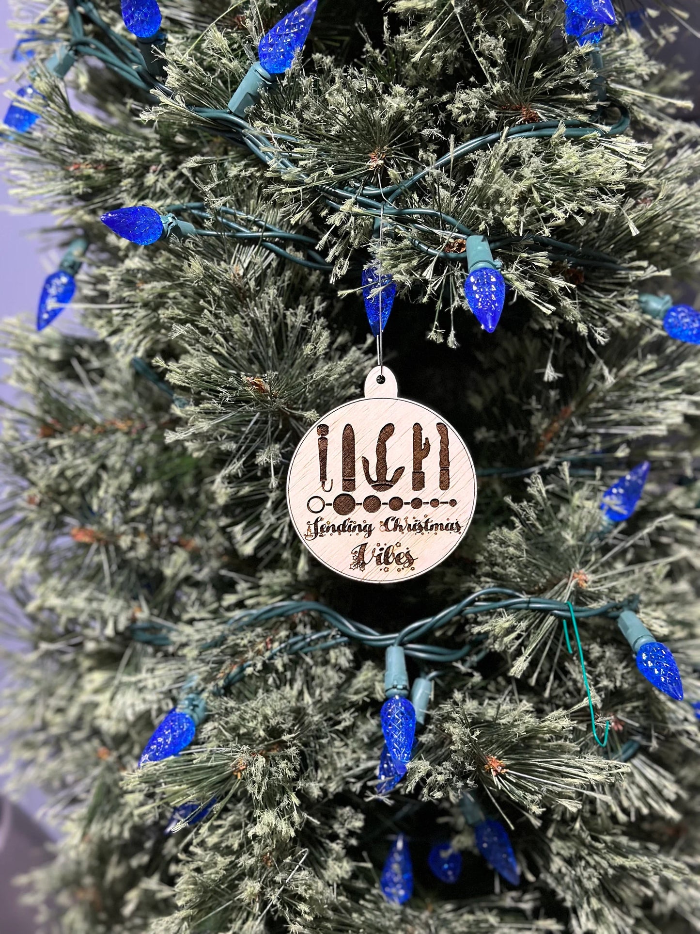 Sending Christmas Vibes (NSFW MATURE Vibrator/Dildo) funny ornament