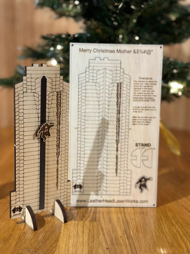 Die Hard inspired Advent Calendar - desktop flat pack (pop out the parts) style