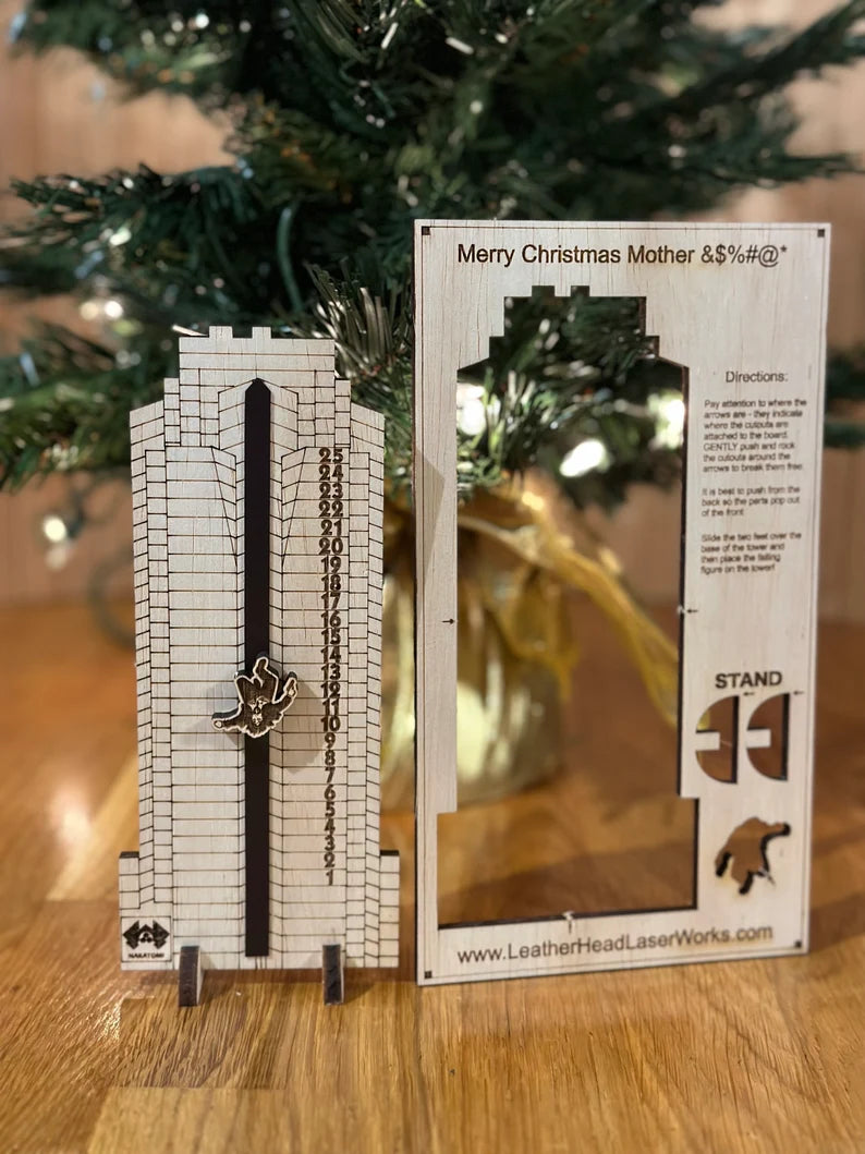 Die Hard inspired Advent Calendar - desktop flat pack (pop out the parts) style