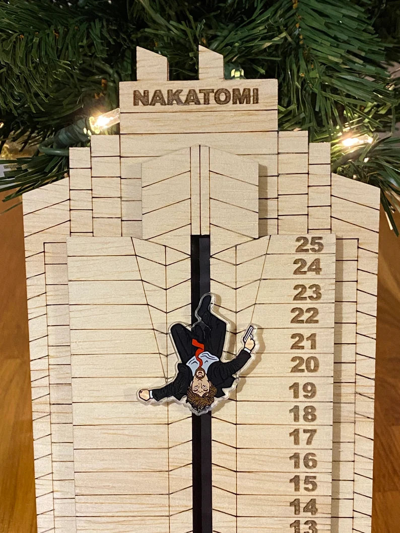 Nakatomi Plaza Die Hard inspired Advent Calendar Digital Download - SVG AI, for Glowforge, X1, OMtech, aBoss, Aeon DIY Advent, Make at home