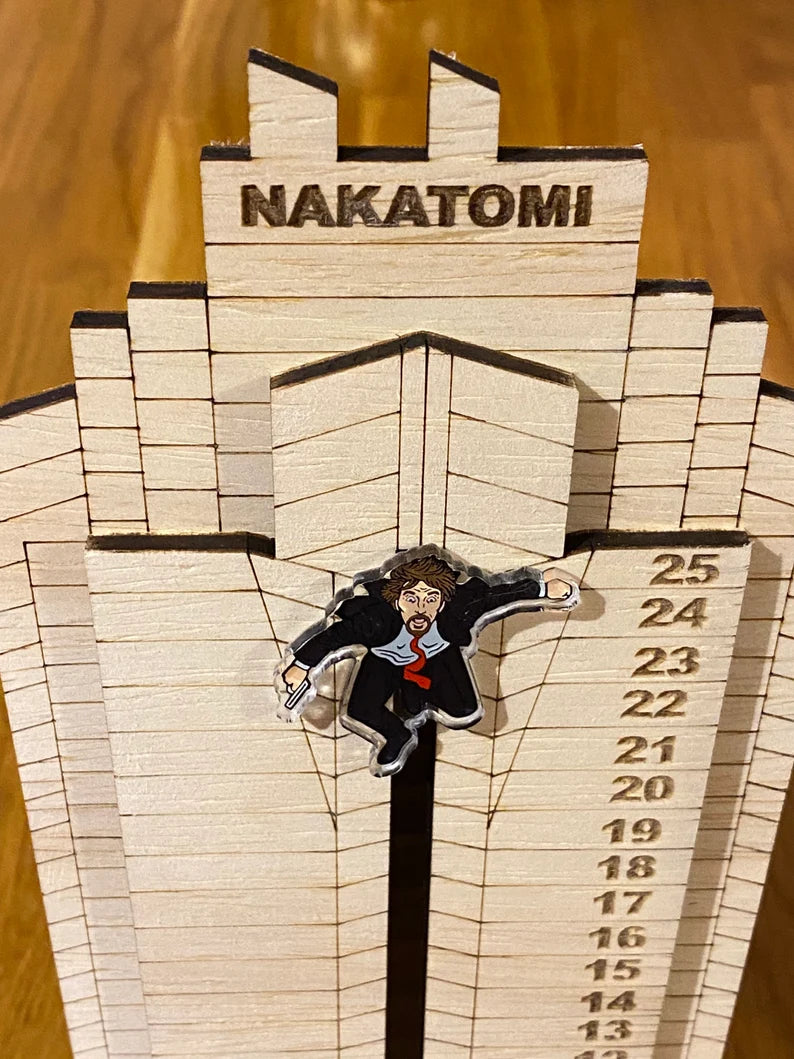 Nakatomi Plaza Die Hard inspired Advent Calendar Digital Download - SVG AI, for Glowforge, X1, OMtech, aBoss, Aeon DIY Advent, Make at home