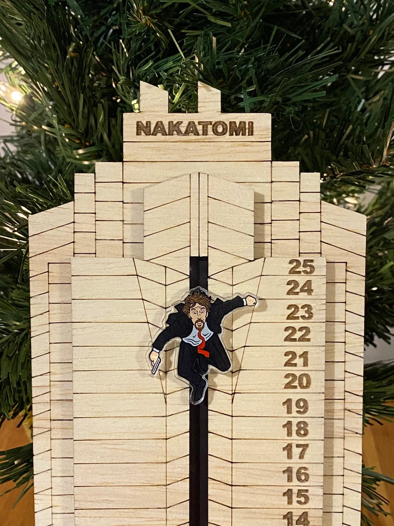 Nakatomi Plaza Die Hard inspired Advent Calendar Digital Download - SVG AI, for Glowforge, X1, OMtech, aBoss, Aeon DIY Advent, Make at home
