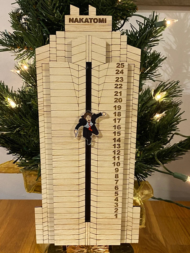 Nakatomi Plaza Die Hard inspired Advent Calendar Digital Download - SVG AI, for Glowforge, X1, OMtech, aBoss, Aeon DIY Advent, Make at home