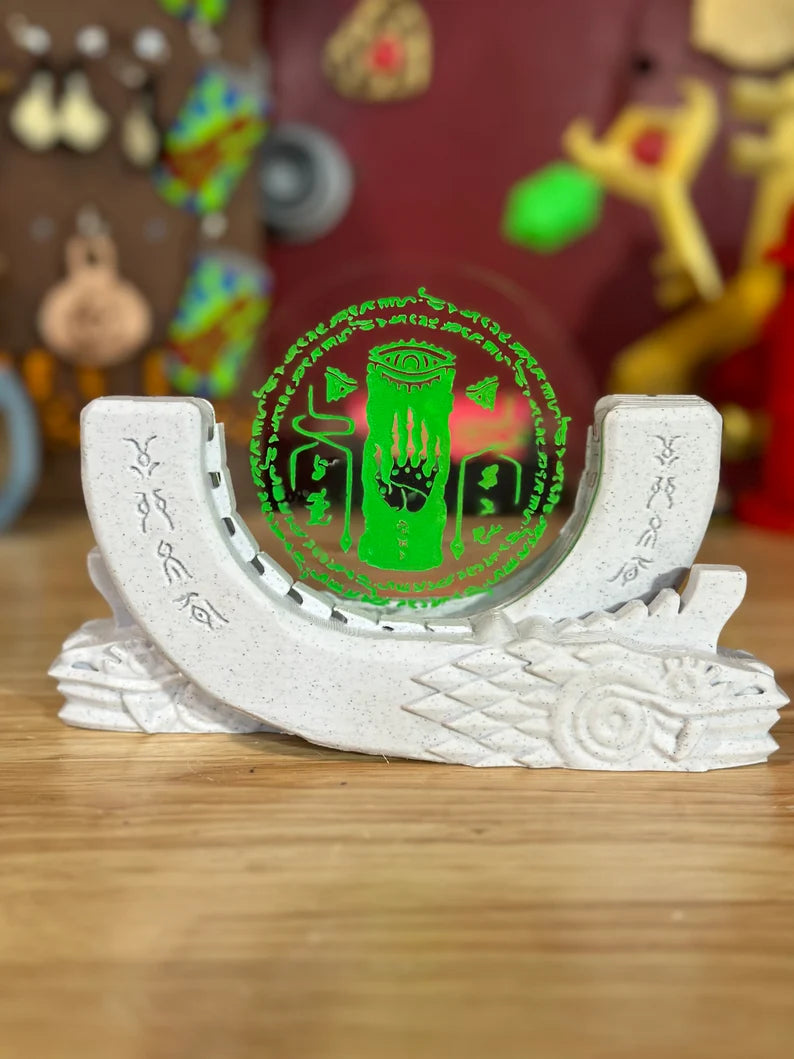 Legend of Zelda Coaster Holder with Shrine Stand - Tears of the Kingdom.