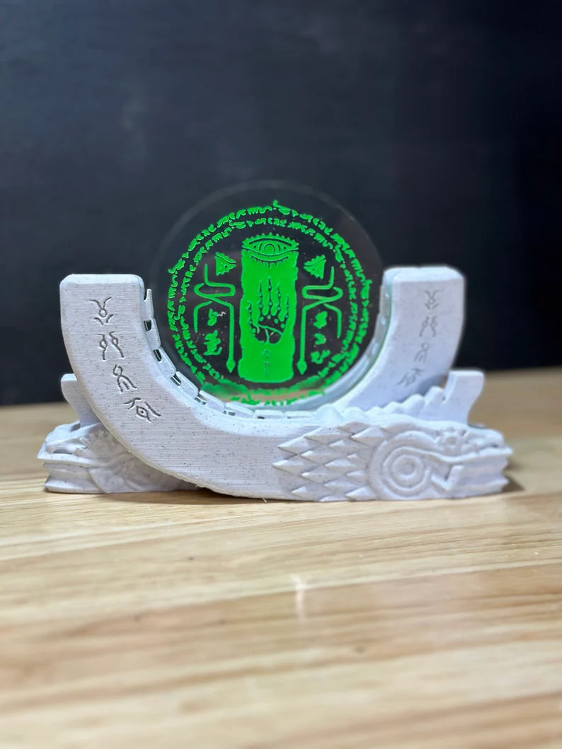 Legend of Zelda Coaster Holder with Shrine Stand - Tears of the Kingdom.