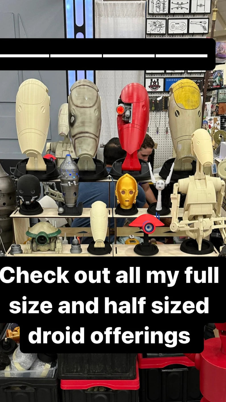 Star Wars B1 Battle Droid Life sized Head and stand