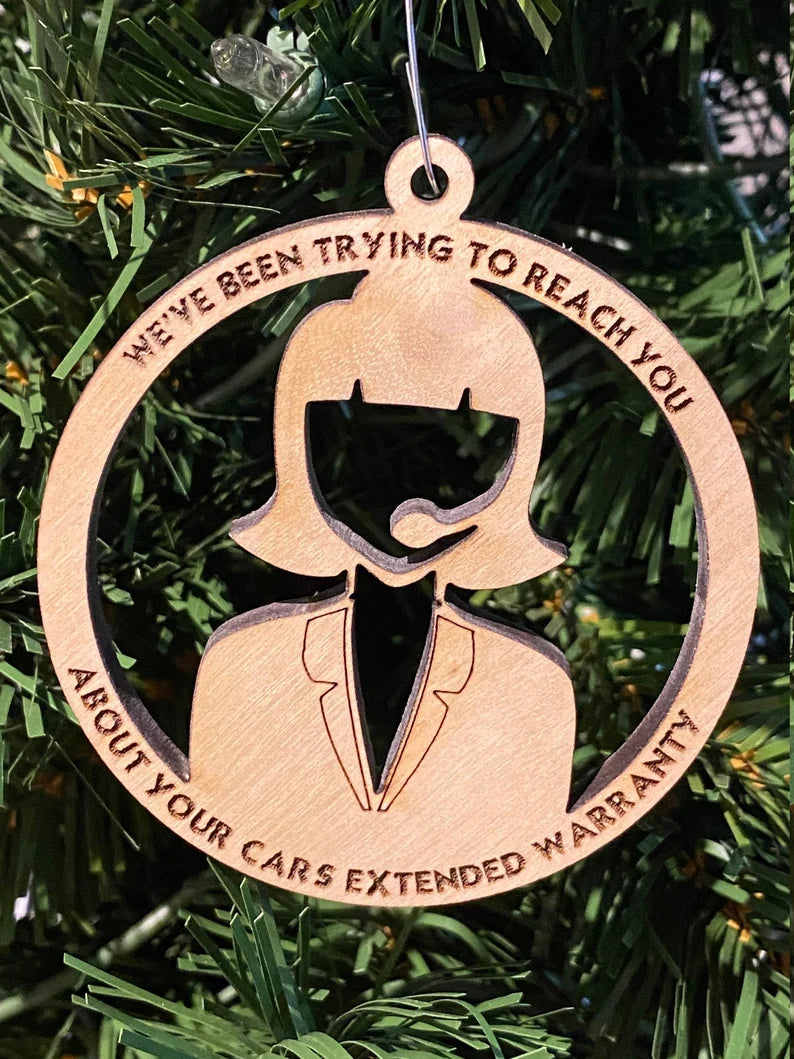Telemarketing Car Warranty Ornament SVG - AI - PDF