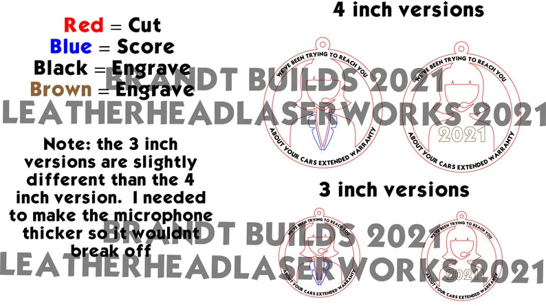 Telemarketing Car Warranty Ornament SVG - AI - PDF