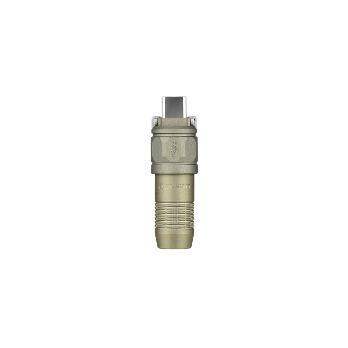 iUltra olive green USB-C mini flashlight