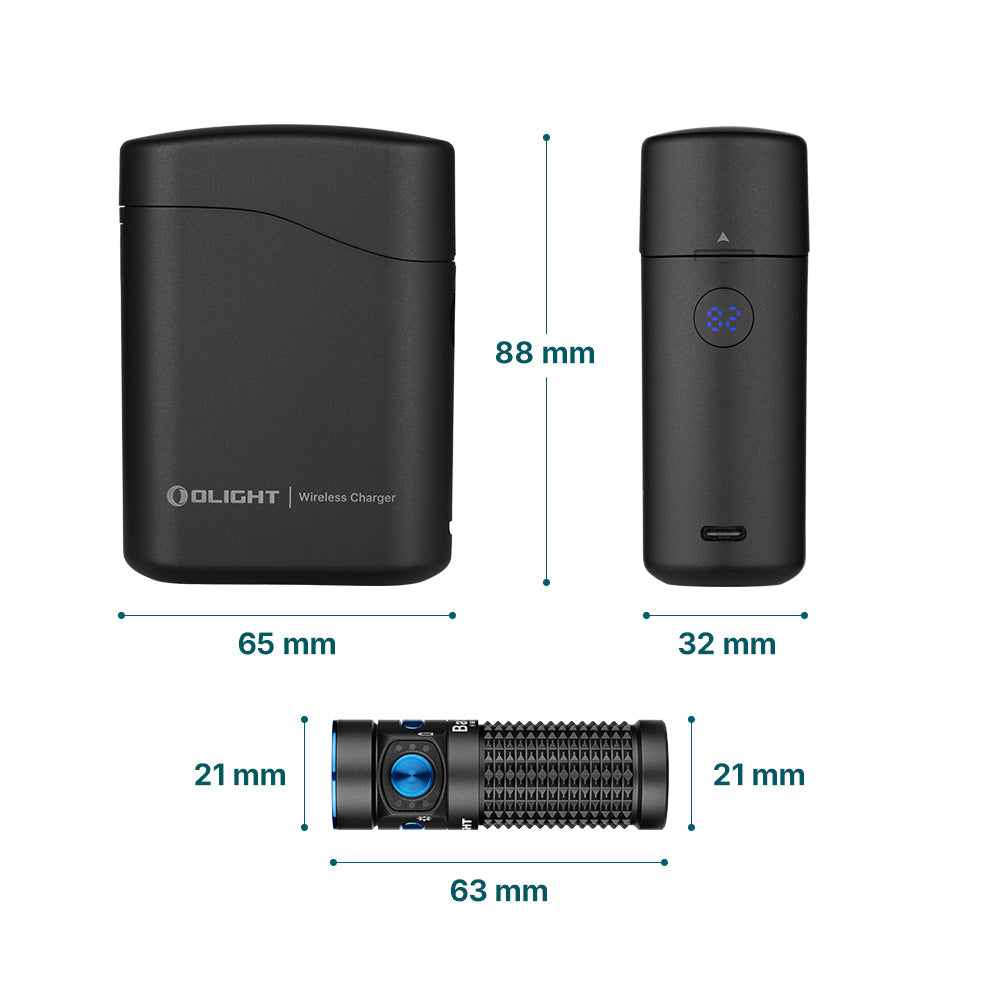 Baton 4 Premium with textured grip next to charging case