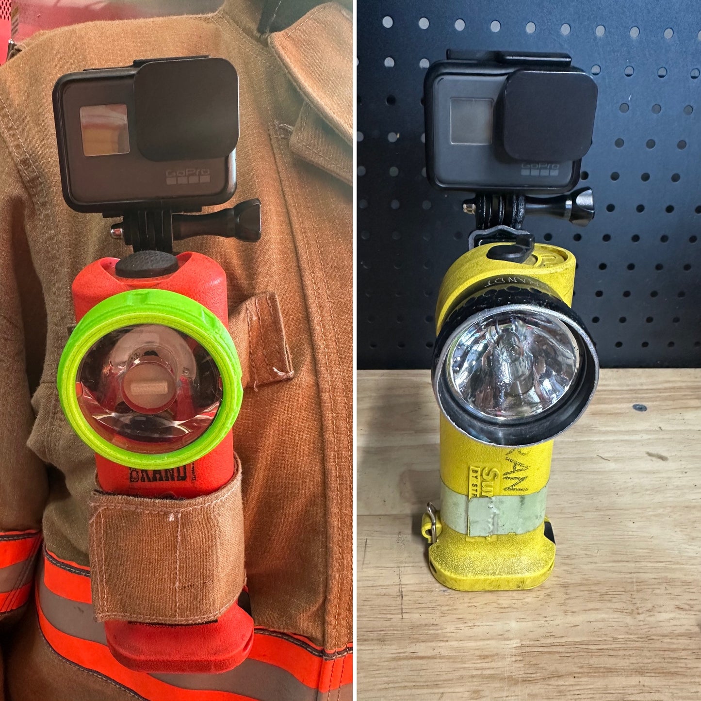 GoPro compatible mount for Streamlight Survivorlight brand flashlights