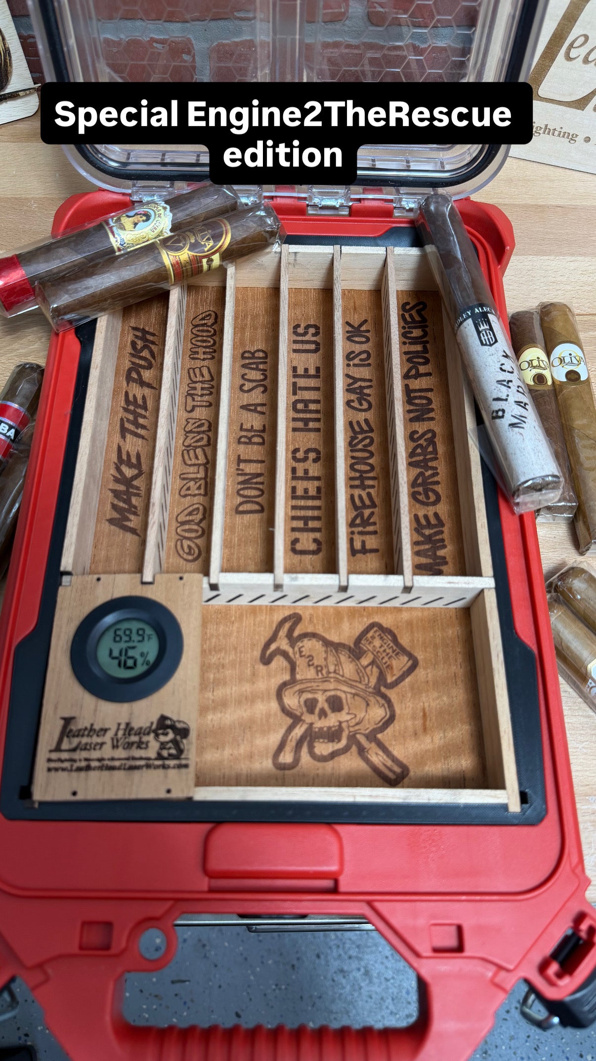 Humidor Milwaukee Slim Packout - 100% Cedar interior