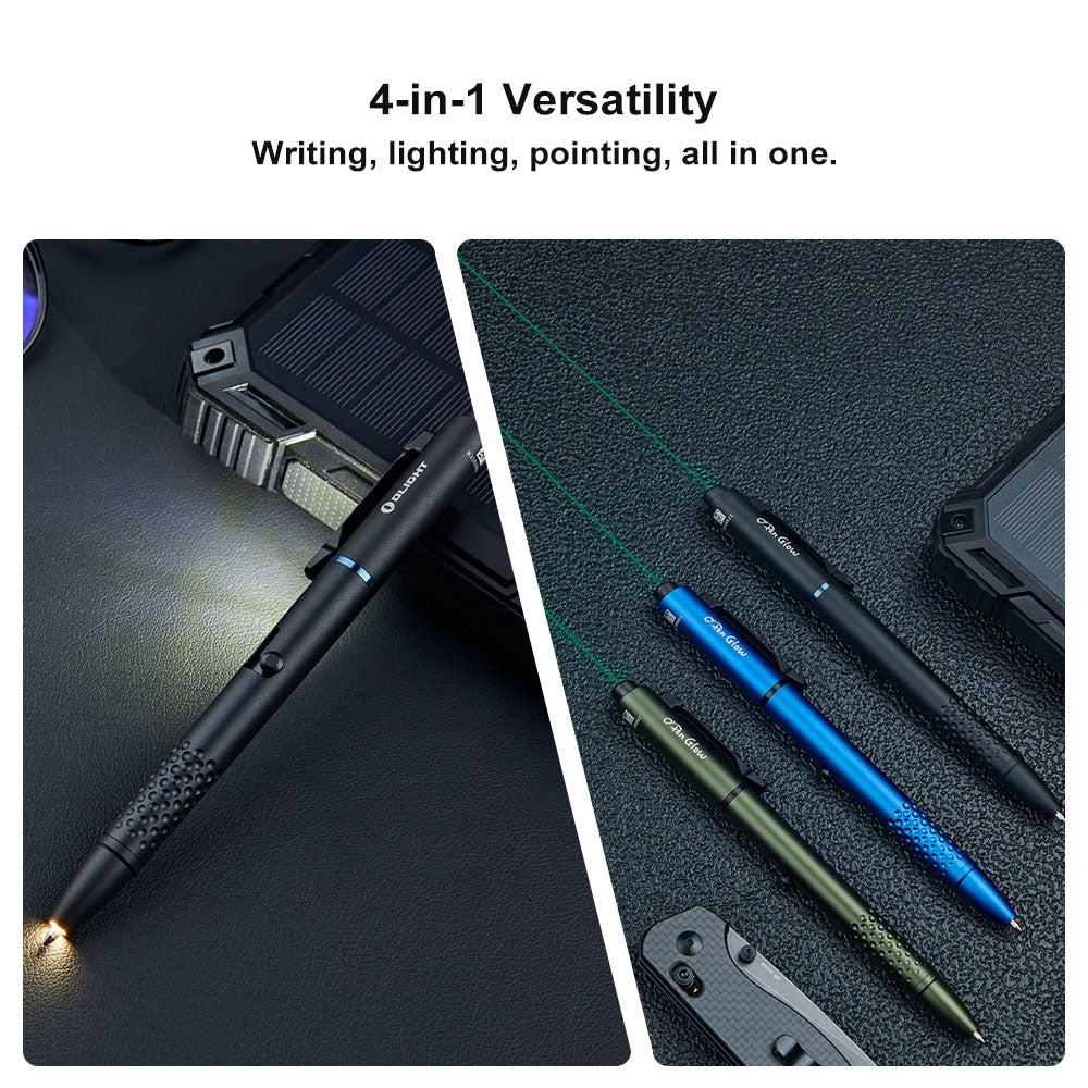 O'Pen Glow 4-in-1 pen, clip light, tip light and laser