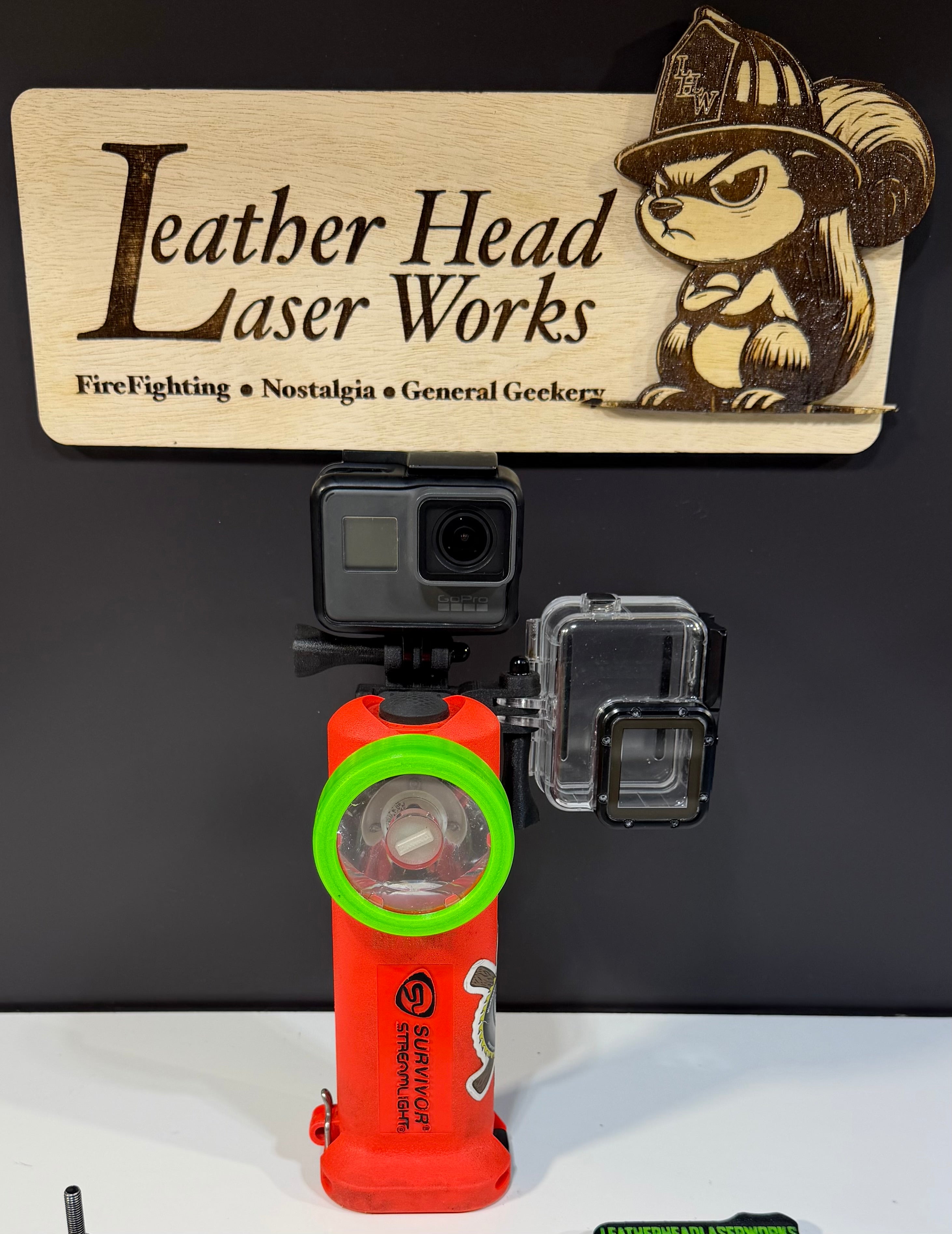 GoPro compatible DUAL mount for Streamlight Survivorlight brand flashl ...