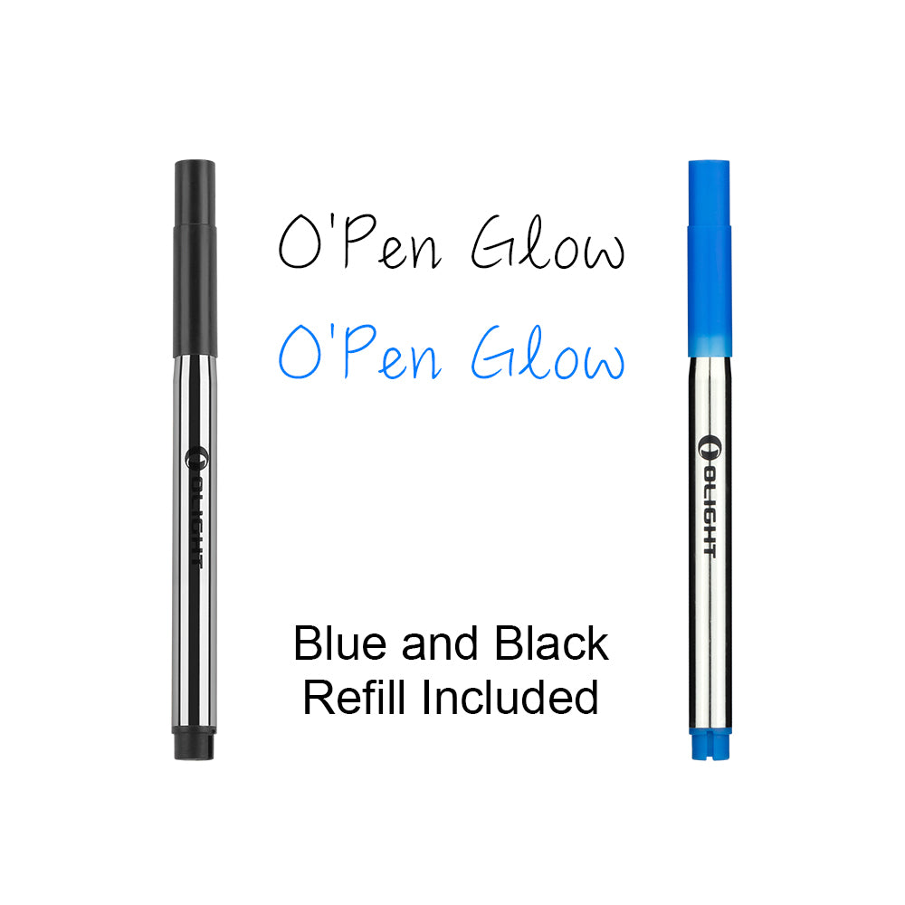 O'Pen Glow black and blue ink refills