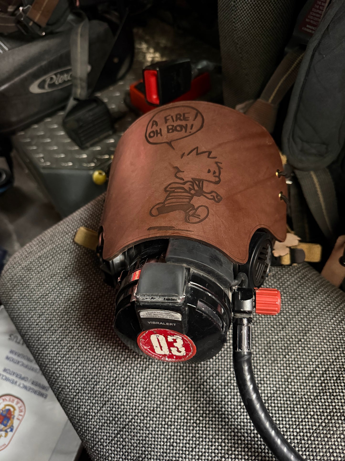 Calvin and Hobbes SCBA Mask Cover