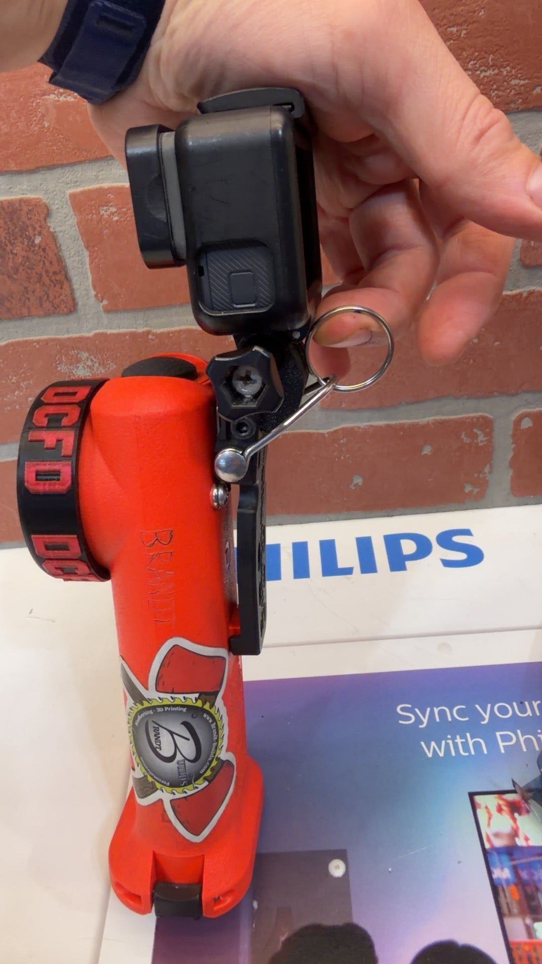 GoPro compatible mount for Streamlight Survivorlight brand flashlights