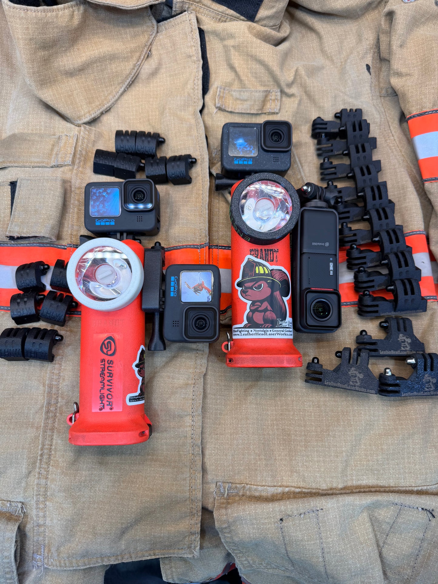 GoPro compatible DUAL mount for Streamlight Survivorlight brand flashlights - The One Mount to Rule Them All