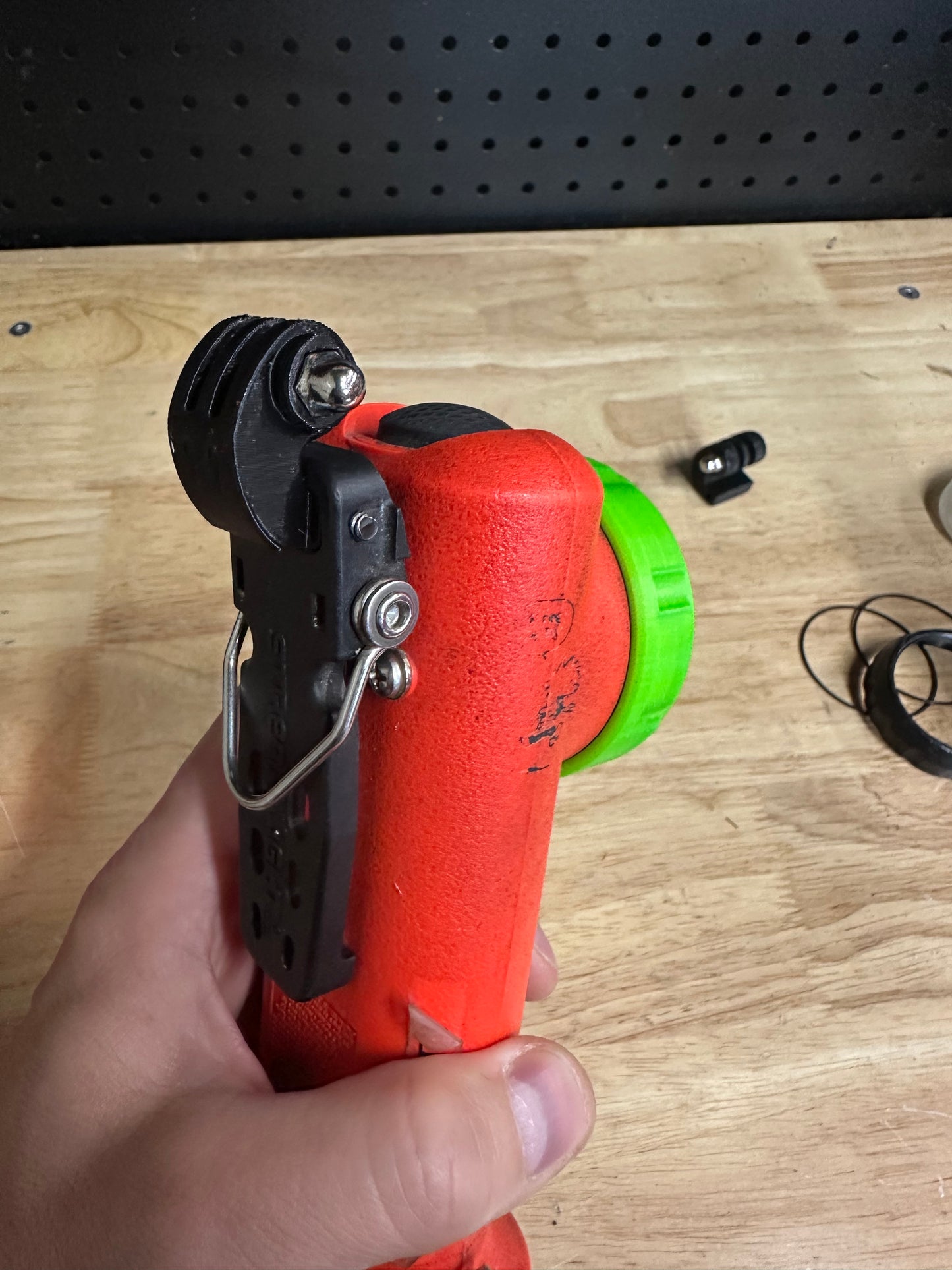 GoPro compatible mount for Streamlight Survivorlight brand flashlights