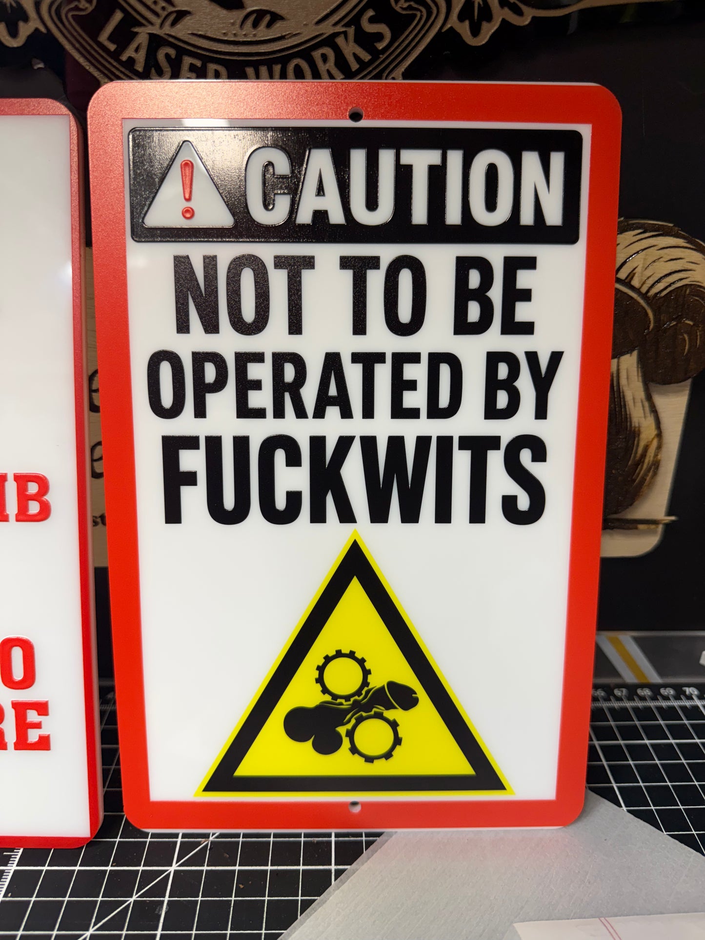 Caution Signs for Truck Guys - Do Not Dumb - Not to be Operated by Fuckwits - Designed for the Truck guy in your life