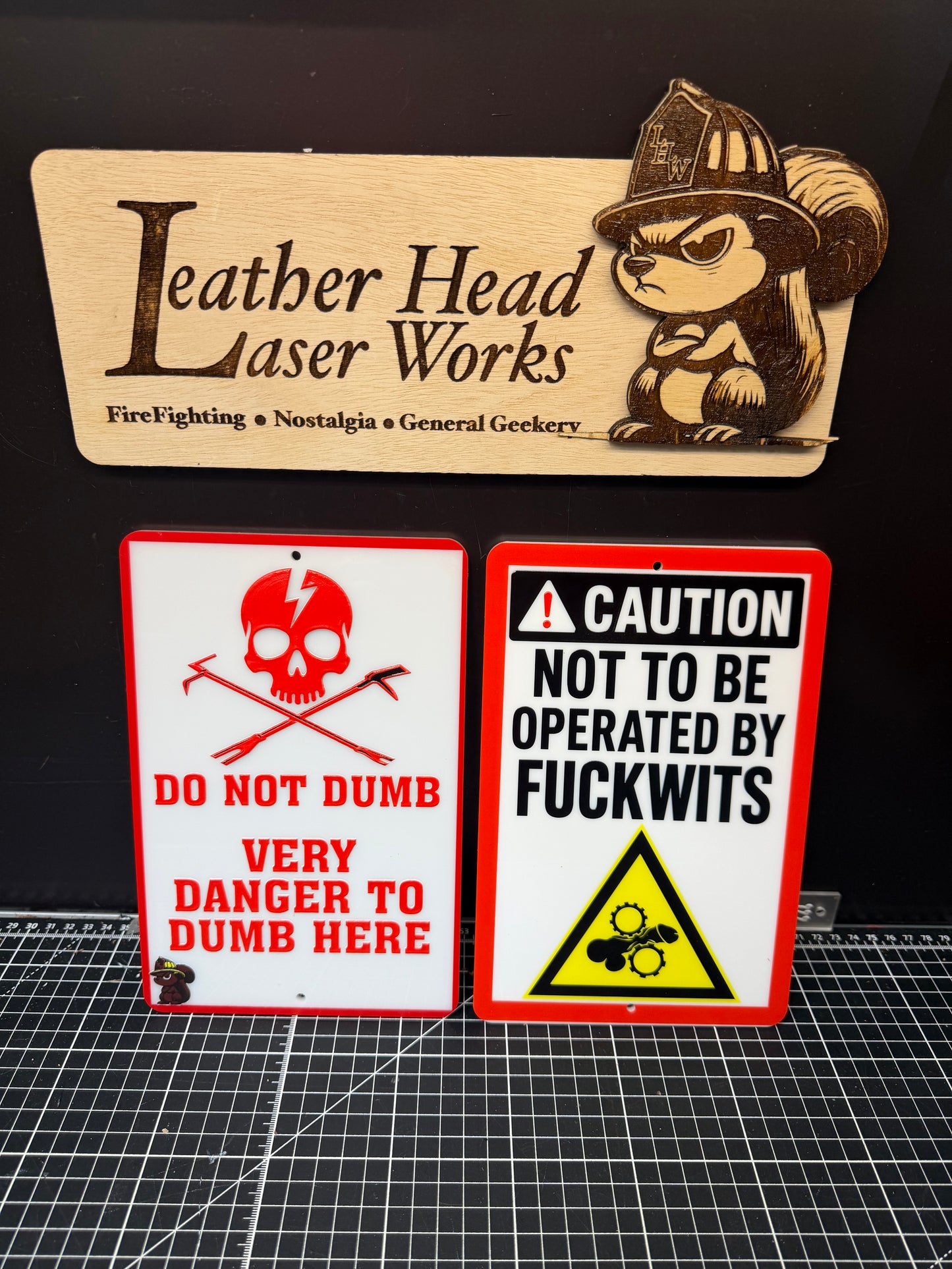 Caution Signs for Truck Guys - Do Not Dumb - Not to be Operated by Fuckwits - Designed for the Truck guy in your life