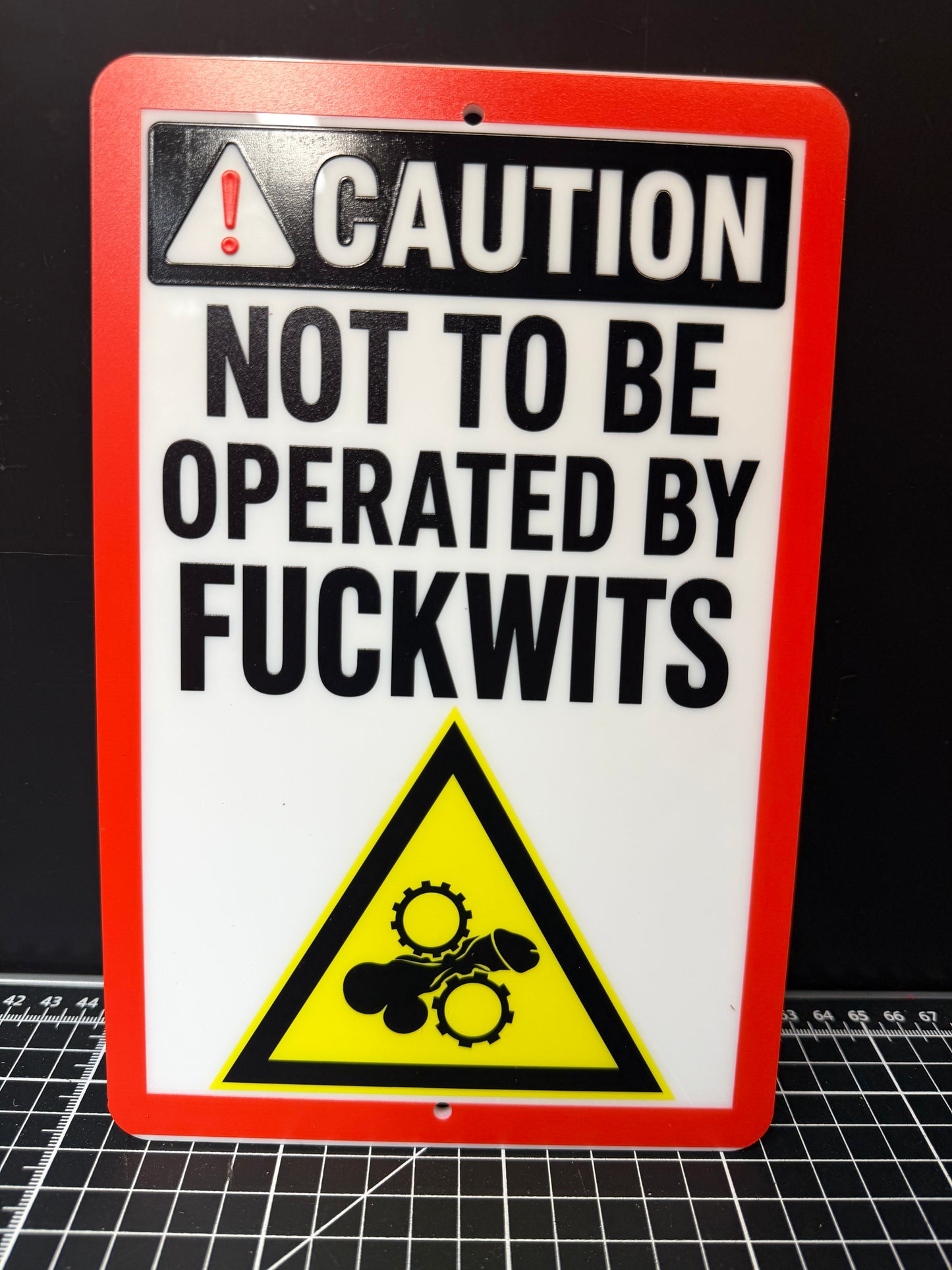 Caution Signs for Truck Guys - Do Not Dumb - Not to be Operated by Fuckwits - Designed for the Truck guy in your life