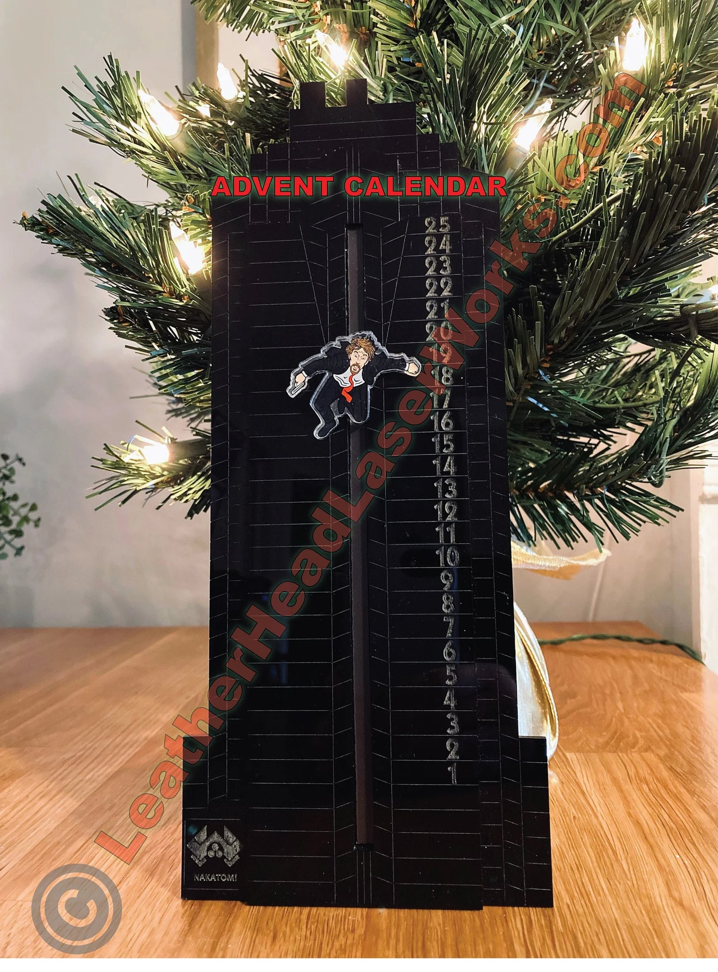 Die Hard inspired Nakatomi Plaza Advent Calendar - Midnight Edition - FULL COLOR - Interactive Calendar for a Die Hard Christmas