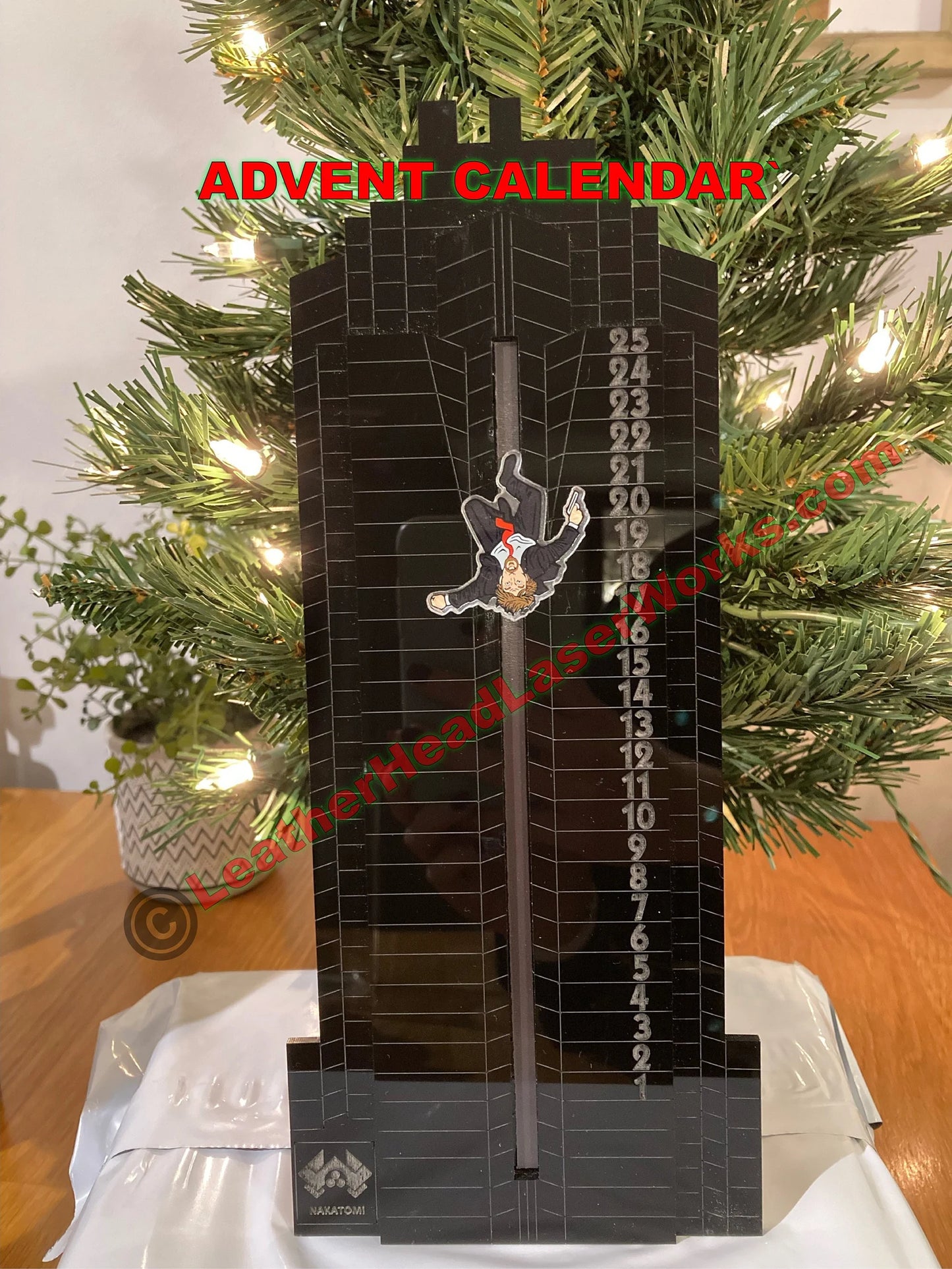 Die Hard inspired Nakatomi Plaza Advent Calendar - Midnight Edition - FULL COLOR - Interactive Calendar for a Die Hard Christmas