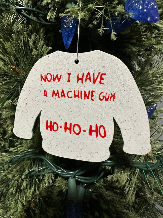 Now I Have a Machine Gun Ho-Ho-Ho Die Hard, Nakatomi Plaza Christmas Party ornament/pendant