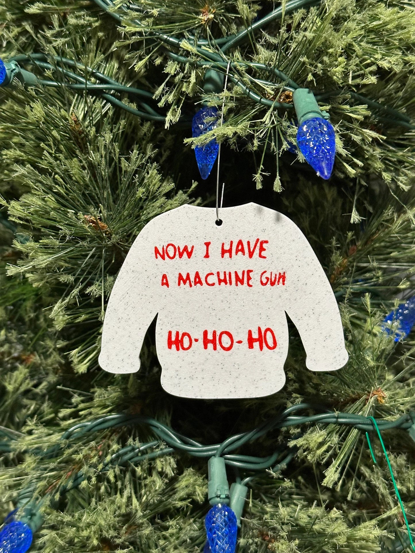 Now I Have a Machine Gun Ho-Ho-Ho Die Hard, Nakatomi Plaza Christmas Party ornament/pendant