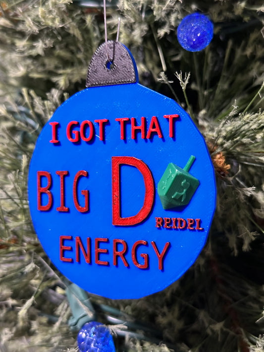 Big Dreidel Energy Ornament - Hanukkah gag gifts for Christmas