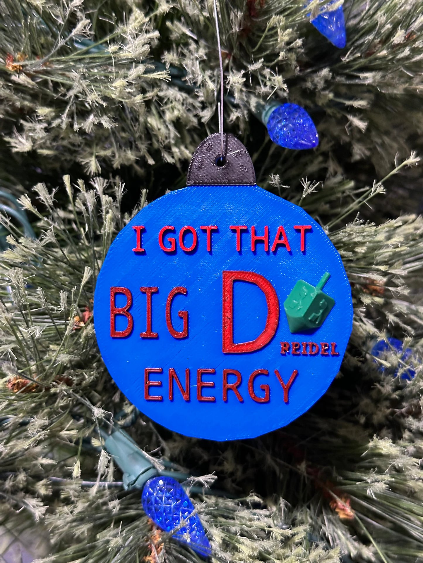 Big Dreidel Energy Ornament - Hanukkah gag gifts for Christmas