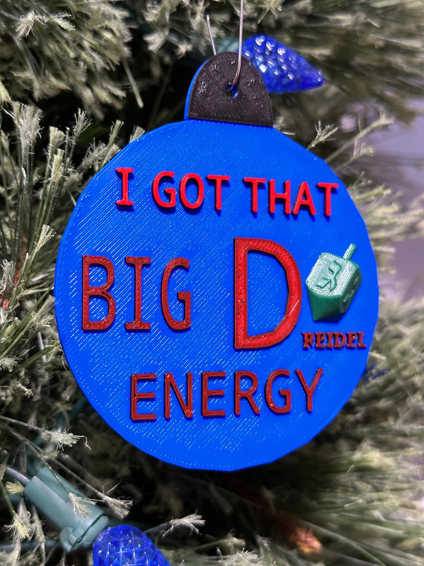 Big Dreidel Energy Ornament - Hanukkah gag gifts for Christmas