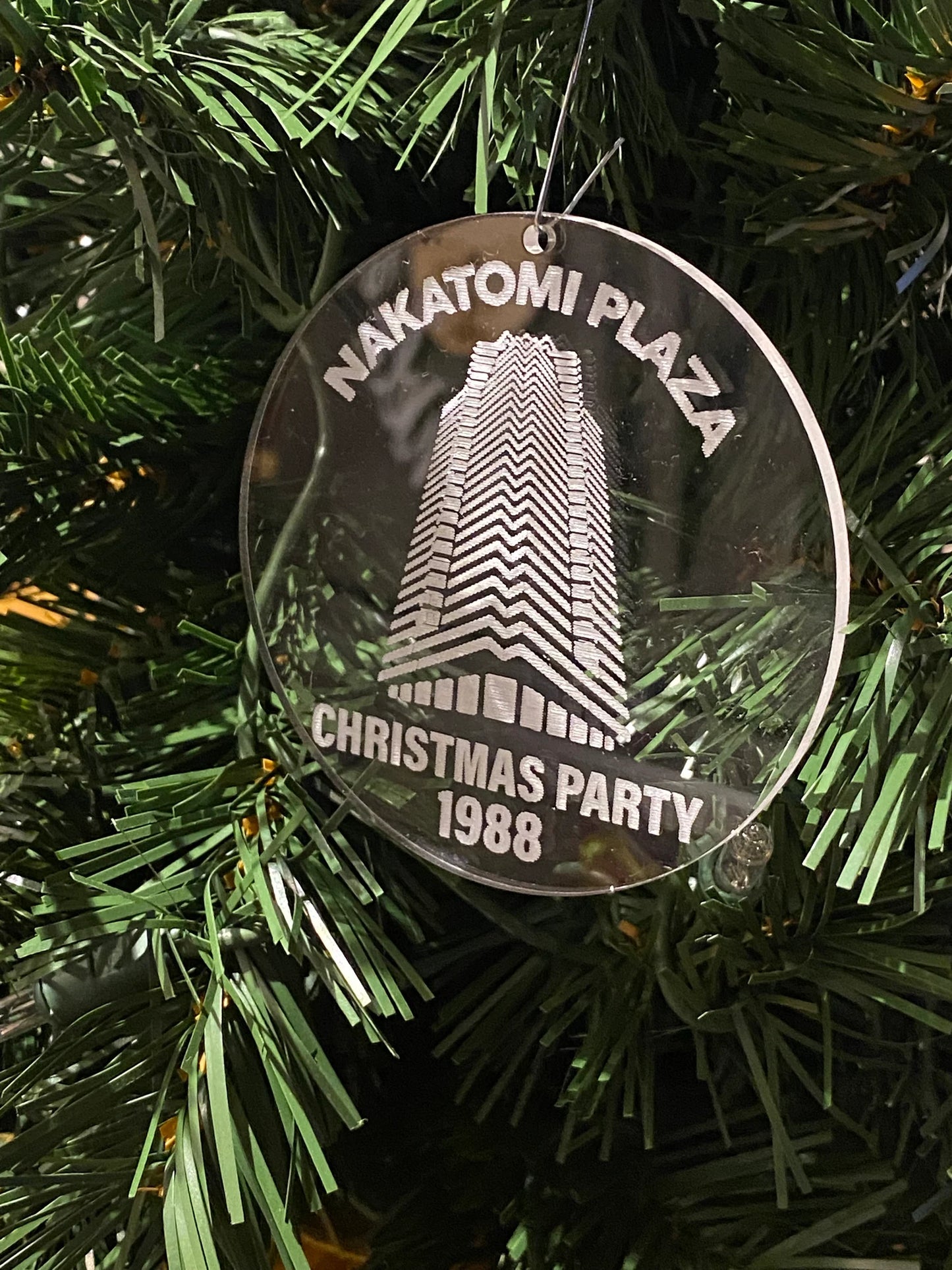 Nakatomi Plaza Christmas Party Ornament inspired by Die Hard