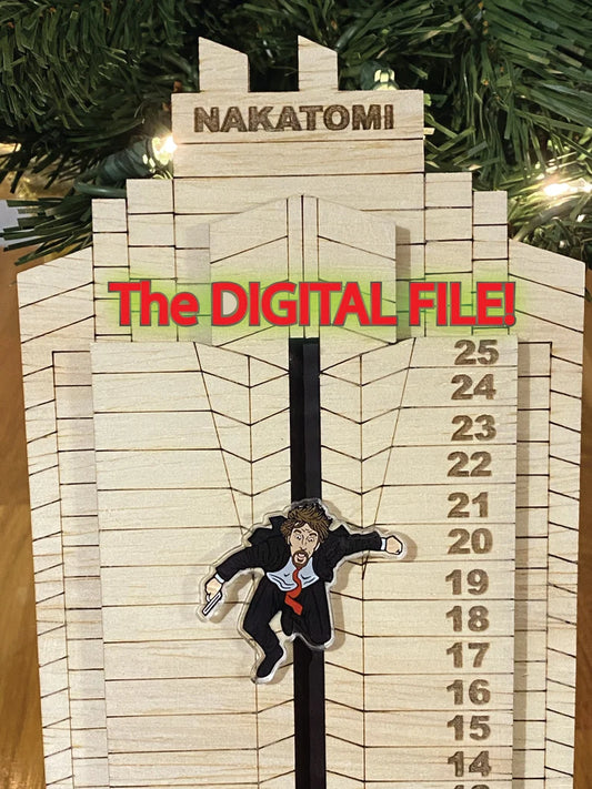 Nakatomi Plaza Die Hard inspired Advent Calendar Digital Download - SVG AI, for Glowforge, X1, OMtech, aBoss, Aeon DIY Advent, Make at home