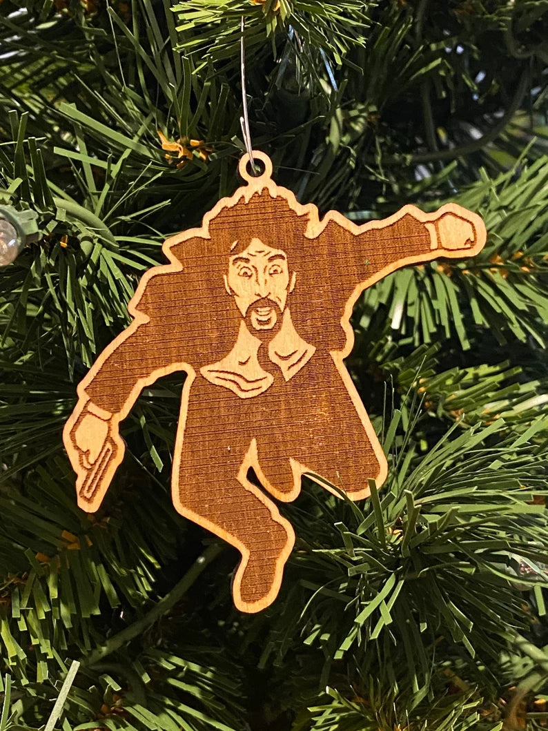 Die Hard Hans Gruber falling off of Nakatomi Plaza Christmas ornament/pendant or magnet