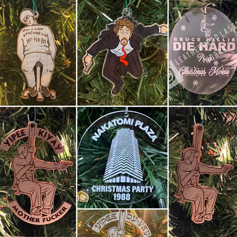 Die Hard Themed Ornament Collections - Nakatomi Plaza, Hans Gruber, John McClane