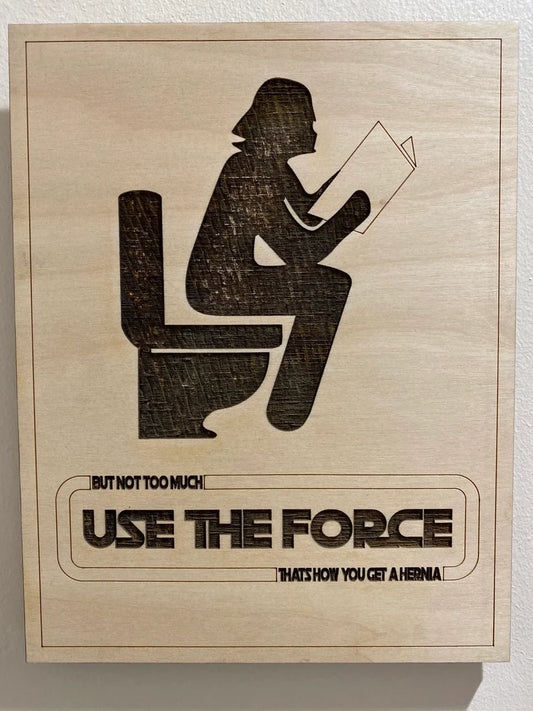 Use the force pooping sign Star Wars theme