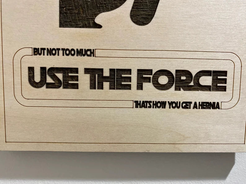 Use the force pooping sign Star Wars theme