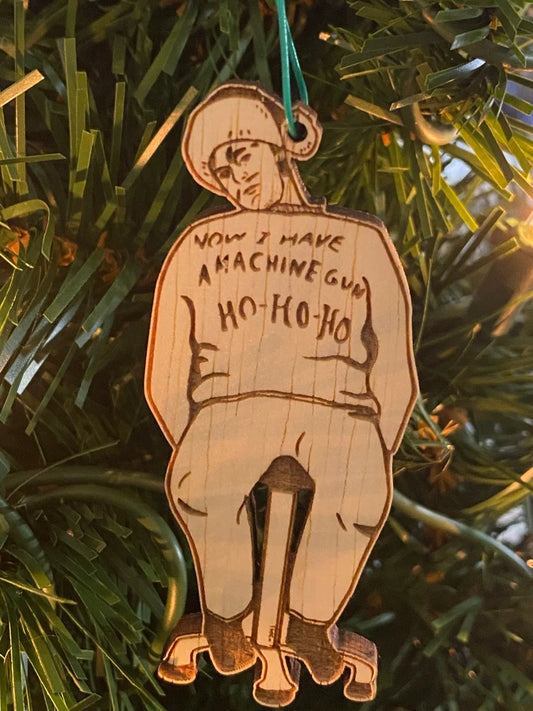 HOHOHO Now I Have a Machine Gun Die Hard inspired fan art ornament Tony