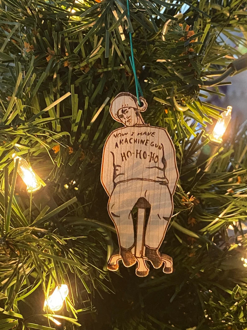 HOHOHO Now I Have a Machine Gun Die Hard inspired fan art ornament Tony