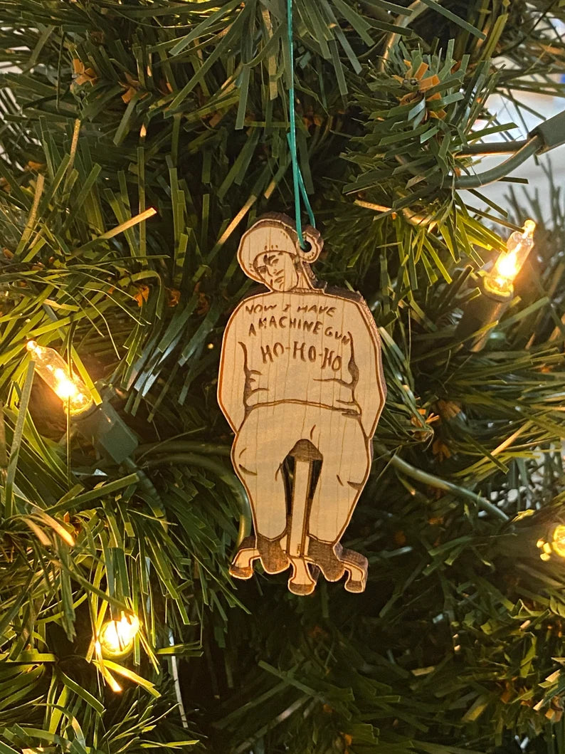 HOHOHO Now I Have a Machine Gun Die Hard inspired fan art ornament Tony