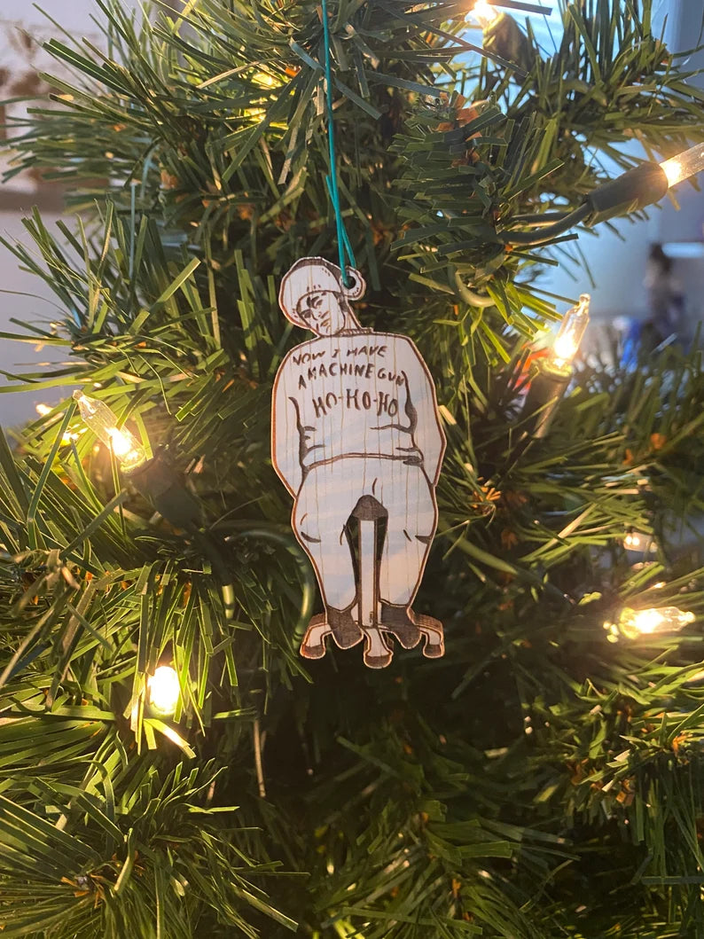 HOHOHO Now I Have a Machine Gun Die Hard inspired fan art ornament Tony