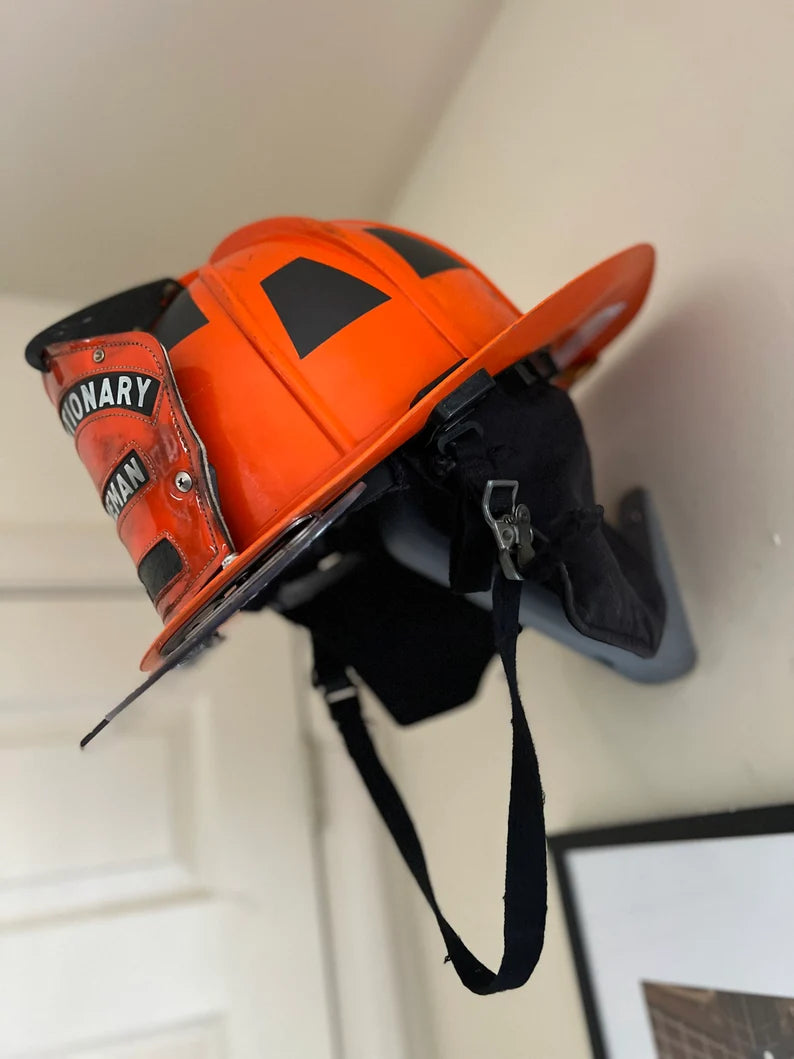 Fire Helmet (motorcycle helmet, cosplay helmet) Wall Mount Display (really it works with any helmet you can think of)