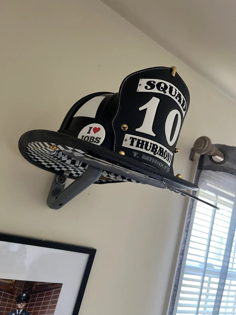 Fire Helmet (motorcycle helmet, cosplay helmet) Wall Mount Display (really it works with any helmet you can think of)