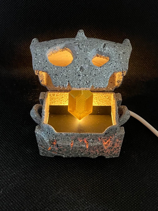 Bokoblin Chest with LED, magnetic rupee and realistic stone texture options