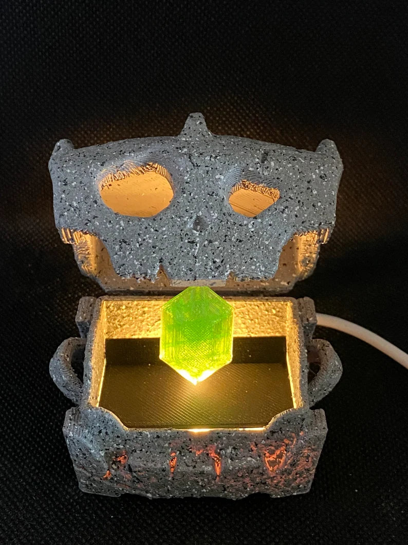 Bokoblin Chest with LED, magnetic rupee and realistic stone texture options