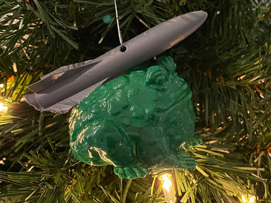 Missile toad ornament (mistletoad? Mistletoed? Who cares, you get it)