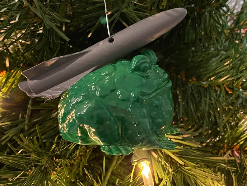 Missile toad ornament (mistletoad? Mistletoed? Who cares, you get it)